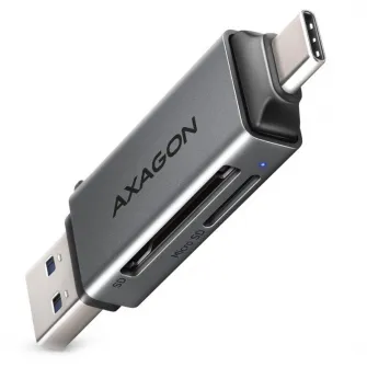Cititor carduri Axagon CRE-DAC SUPERSPEED, USB-C, USB-A, SD, microSD, UHS-I
