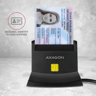 Cititor USB Axagon CRE-SM2, Smart Card si SD/microSD/SIM