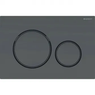 Clapeta de actionare rezervor WC incastrat Geberit Sigma20, pentru spalare cu doua volume, negru mat lacuit