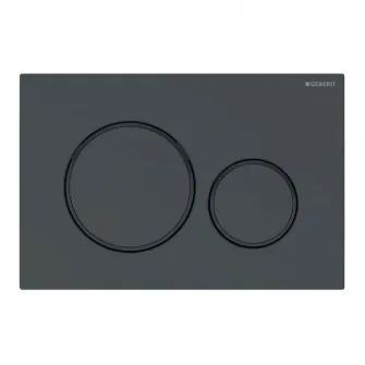 Clapeta de actionare rezervor WC incastrat Geberit Sigma20, pentru spalare cu doua volume, negru