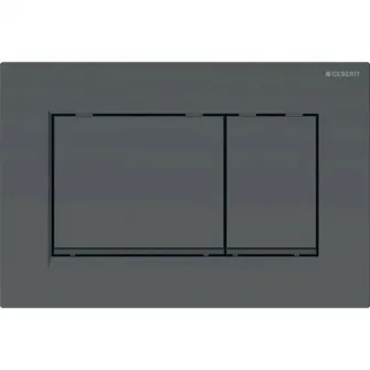 Clapeta de actionare rezervor WC incastrat Geberit Sigma30, pentru spalare cu doua volume, negru mat lacuit