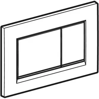 Clapeta de actionare rezervor WC incastrat Geberit Sigma30, pentru spalare cu doua volume, negru mat lacuit