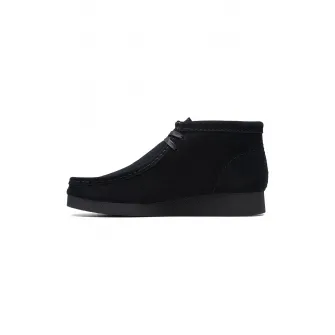 Clarks, Ghete de piele intoarsa cu sireturi Wallabees, Negru, 3.5