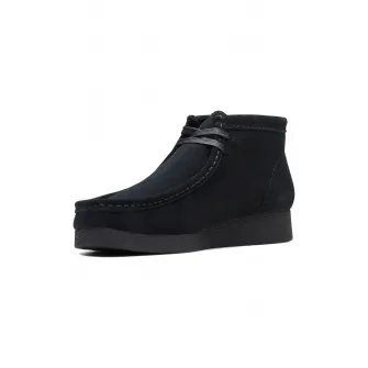 Clarks, Ghete de piele intoarsa cu sireturi Wallabees, Negru, 3.5