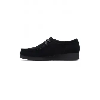 Clarks, Mocasini de piele intoarsa Wallabee, Negru, 3.5
