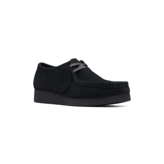 Clarks, Mocasini de piele intoarsa Wallabee, Negru, 3.5