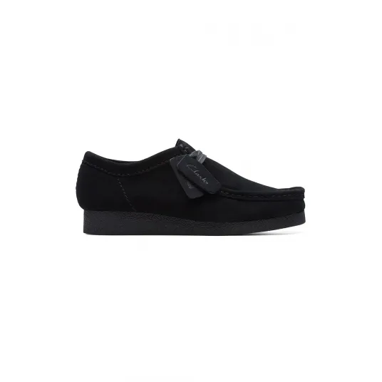Clarks, Mocasini de piele intoarsa Wallabeeevo, Negru, 9.5