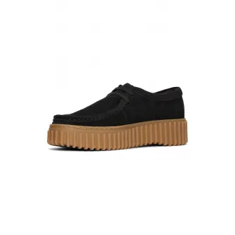 Clarks, Pantofi casual de piele Torhill, Negru, 3.5
