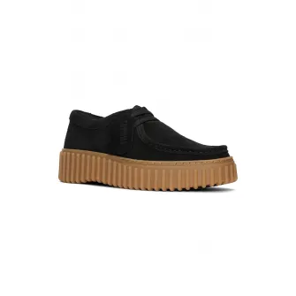 Clarks, Pantofi casual de piele Torhill, Negru, 3.5