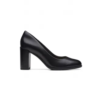 Clarks, Pantofi de piele intoarsa cu toc masiv Freva, Negru, 4