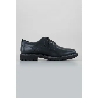 Clarks, Pantofi derby de piele Batcombe, Negru, 7