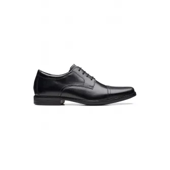 Clarks, Pantofi derby de piele Howard Cap, Negru, 6.5