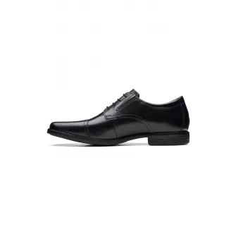 Clarks, Pantofi derby de piele Howard Cap, Negru, 6.5