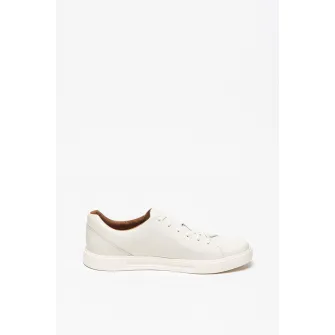 Clarks, Pantofi sport de piele Un Costa Lace, Alb, 6.5