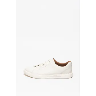Clarks, Pantofi sport de piele Un Costa Lace, Alb, 6.5