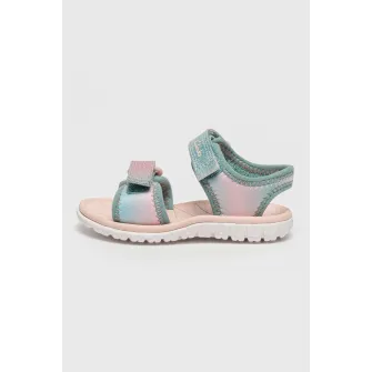Clarks, Sandale cu velcro Surfing Tide, Turcoaz, Roz pastel, 20 EU