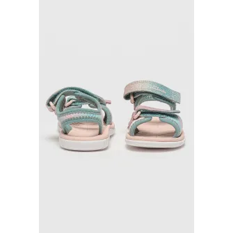 Clarks, Sandale cu velcro Surfing Tide, Turcoaz, Roz pastel, 20 EU