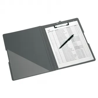 Clipboard dublu Herlitz, A4, Negru/Gri