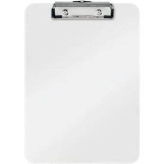 Clipboard Leitz WOW, simplu, PS, A4, 100 coli, alb
