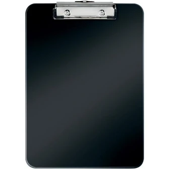Clipboard Leitz WOW, simplu, PS, A4, 100 coli, negru