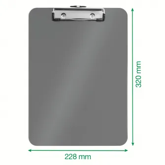 Clipboard Leitz WOW, simplu, PS, A4, 100 coli, rosu