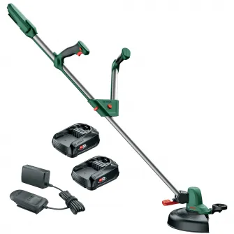 Coasa/trimer pentru tuns gazon/iarba pe acumulator Bosch Universal GrassCut 18-260,18 V,diametru taiere 26 cm,maner telescopic 120 - 140 cm,include 2 acumulatori 18 V 2.0 Ah + incarcator