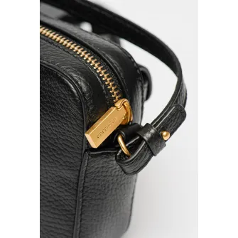 COCCINELLE, Geanta crossbody de piele cu buzunar exterior Beat, Negru