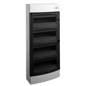 Cofret de distributie Noark 101503, montare aparenta, usa tranparenta, IP40, 4 randuri, 4x12 module, plastic