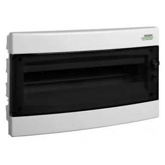 Cofret de distributie Noark 101513, montare incastrata, usa transparenta, IP40, 1 rand, 18 module, plastic