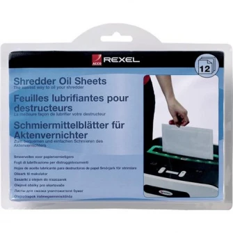 Coli REXEL impregnate cu ulei pentru distrugator documente - 12 buc/set