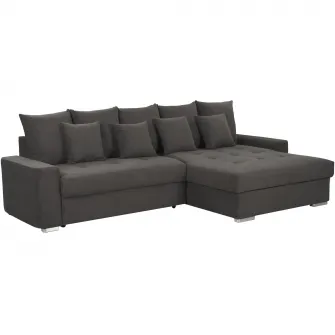 Coltar extensibil Cotta Minimaxx Nugget, 293x164 cm, montaj stanga, stofa culoare Maro Coal
