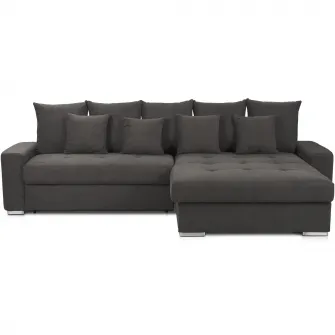 Coltar extensibil Cotta Minimaxx Nugget, 293x164 cm, montaj stanga, stofa culoare Maro Coal