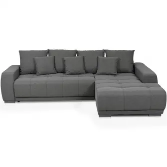 Coltar extensibil Kring Sky, 204x280 cm, montaj dreapta, culoare gri