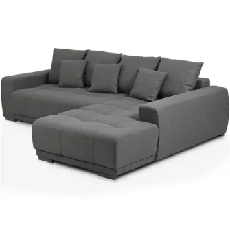 Coltar extensibil Kring Sky, 204x280 cm, montaj dreapta, culoare gri