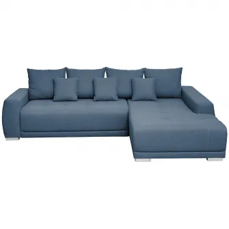 Coltar extensibil Kring Sky, 204x280 cm, suprafata dormit 230x130, montaj dreapta, culoare albastru