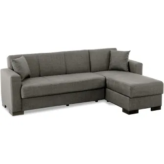 Coltar extensibil Modella Hugo No, dimensiuni 230x150x80 cm, suprafata dormit 103x200 cm, culoare gri -bej