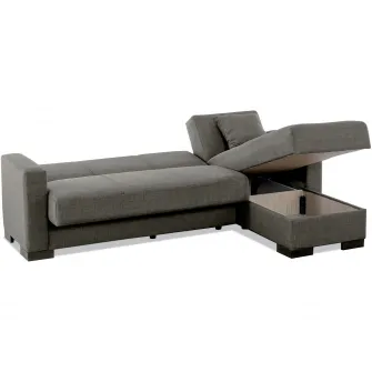 Coltar extensibil Modella Hugo No, dimensiuni 230x150x80 cm, suprafata dormit 103x200 cm, culoare gri -bej