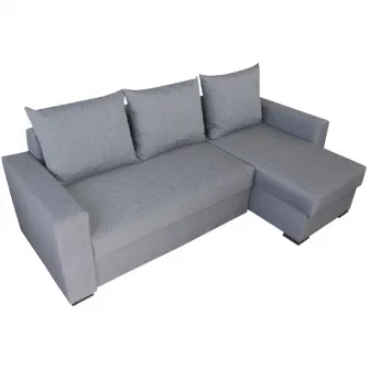Coltar extensibil Rileft, reversibil, 235 x 140 x 97 cm, Gri, 3 Perne