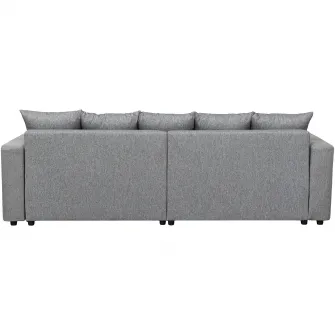 Coltar Kring Fjord, dimensiuni 266x90x165 cm, suprafata dormit 138x225 cm, culoare gri inchis
