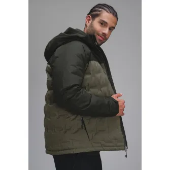 Columbia, Geaca cu umplutura de puf, pentru trekking Grand Trek III, Verde inchis, Verde deschis, 2XL