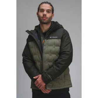 Columbia, Geaca cu umplutura de puf, pentru trekking Grand Trek III, Verde inchis, Verde deschis, 2XL