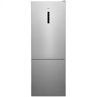 Combina frigorifica AEG ORC6M481EX, 481 l, MultiFlow, CustomFlex, Afisaj LCD, Usi reversibile,Indicator temperatura ridicata, Iluminare LED, Clasa E, H 192 cm, Inox antiamprenta