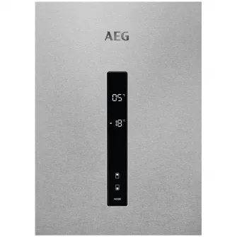 Combina frigorifica AEG ORC6M481EX, 481 l, MultiFlow, CustomFlex, Afisaj LCD, Usi reversibile,Indicator temperatura ridicata, Iluminare LED, Clasa E, H 192 cm, Inox antiamprenta