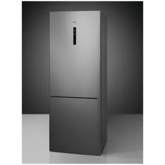 Combina frigorifica AEG ORC6M481EX, 481 l, MultiFlow, CustomFlex, Afisaj LCD, Usi reversibile,Indicator temperatura ridicata, Iluminare LED, Clasa E, H 192 cm, Inox antiamprenta