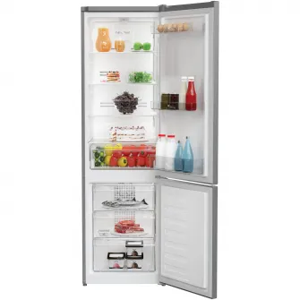 Combina frigorifica Arctic AK54305M40NFS, 266 l, Full No Frost, Clasa E, Garden Fresh, Mix Zone, H 181.3 cm, Argintiu