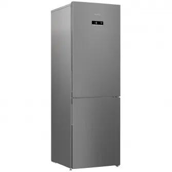 Combina frigorifica Arctic AK60366E40NFMT, 324 l, Full NoFrost, Control electronic, Air Flow Dual Tech, Clasa E, H 185 cm, Argintiu