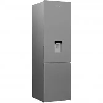 Combina frigorifica Arctic AK60406M40DS, 386 l, Clasa E, Water Dispenser, Garden Fresh, Safety Glass, XXL BOTTLE, H 202,5 cm, Argintiu