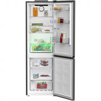 Combina frigorifica Beko B5RCNA366HG, 316 l, No frost, AeroFlow, Clasa C, HarvestFresh, Compresor ProsSmart Inverter, MaxStore, H 186.5 cm, Manhattan Gray