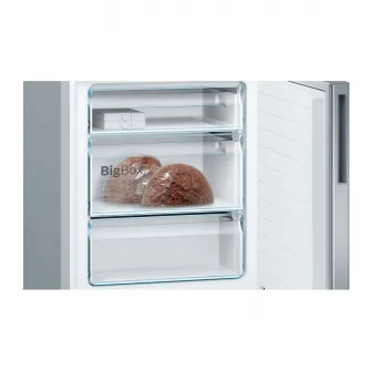 Combina frigorifica Bosch KGE49AICA, 419 l, Low Frost, VitaFresh, Clasa C, H 201 cm, Inox antiamprenta