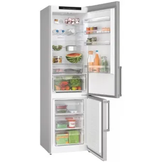 Combina frigorifica Bosch KGN39VIBT, 363 l, NoFrost, PerfecFit, Raft sticle, Clasa B, H 203 cm, Inox AntiAmprenta